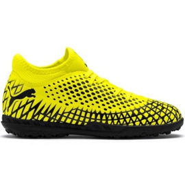 Chaussures de foot Puma Future 4.4 Tt Junior jaune-noir 105699 03