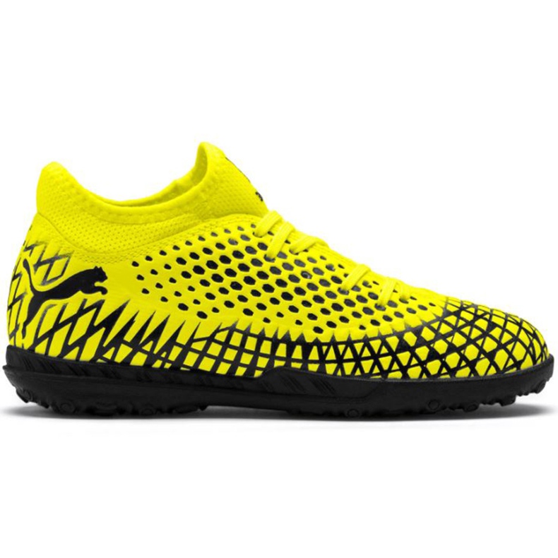 Chaussures de foot Puma Future 4.4 Tt Junior jaune-noir 105699 03