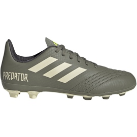 Chaussures de foot Adidas Predator 19.4 FxG Jr EF8221 multicolore gris