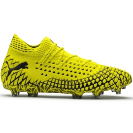 Chaussures de football Puma Future 4.1 Netfit Fg Ag jaune-noir 105579 03