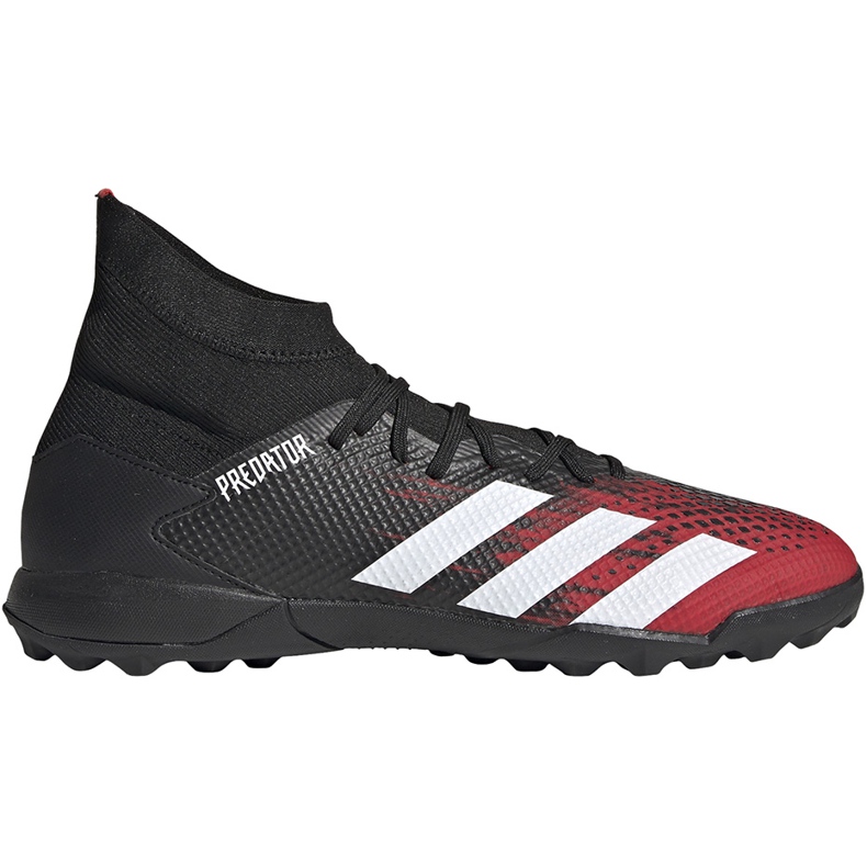 Chaussures de foot Adidas Predator 20.3 Tf noir et rouge EF2208 multicolore le noir