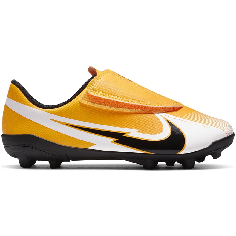 Nike Mercurial Vapor 13 Club Mg PS (V) Junior AT8162 801 chaussures de football orange jaune Nike Mercurial Vapor 13 Club Mg PS (V) Junior AT8162 801 chaussures de football orange jaune