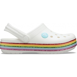 Crocs pour enfants Crocband Rainbow Glitter Clg K blanc 206151 100