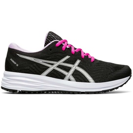 Chaussures de course pour femmes Asics Patriot 12 noir et rose 1012A705 002