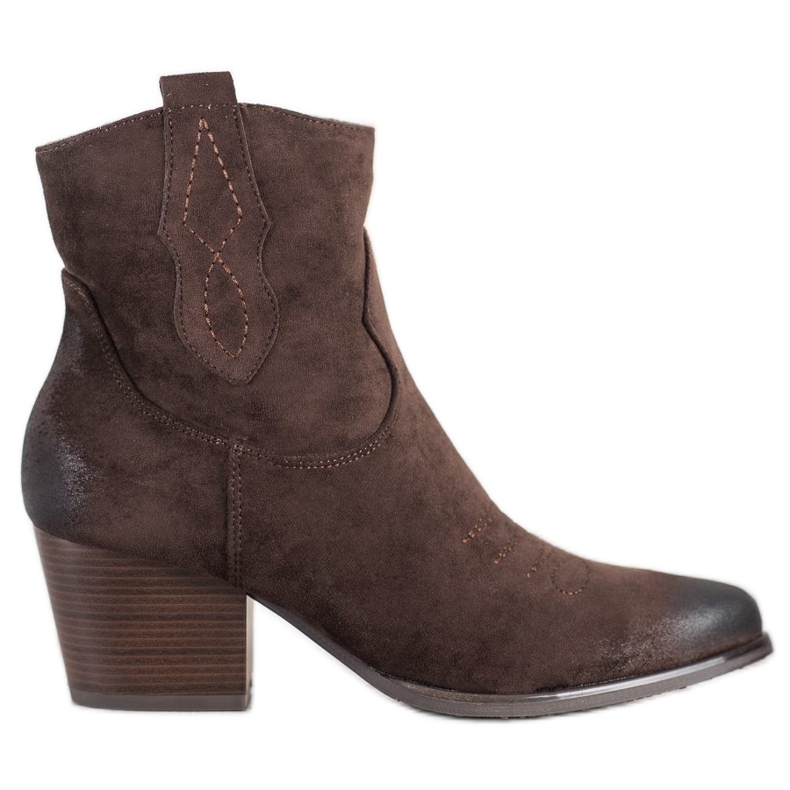 Bottes de cowboy marron de VINCEZA brun