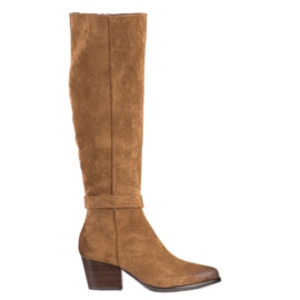 Bottines en daim VINCEZA brun
