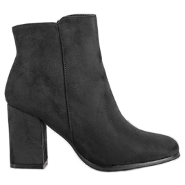 SHELOVET Bottines noires sur un poteau le noir
