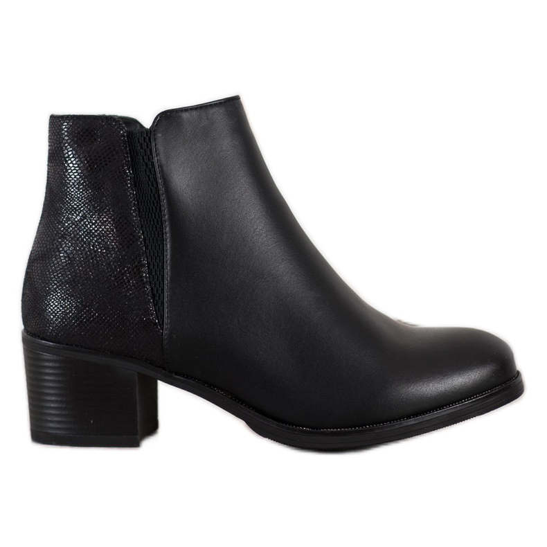 SHELOVET Bottes confortables à talons hauts le noir