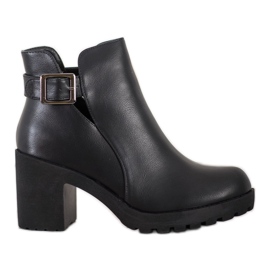 Weide Bottines à enfiler avec boucle noir