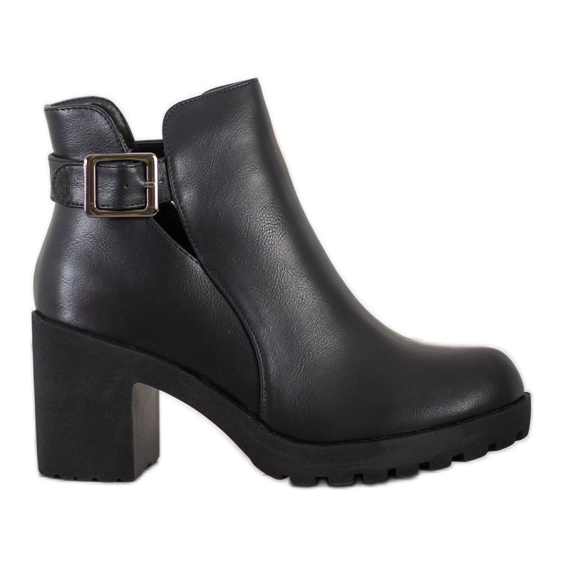 Weide Bottines à enfiler avec boucle le noir