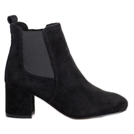 Small Swan Bottines à enfiler à talons hauts le noir