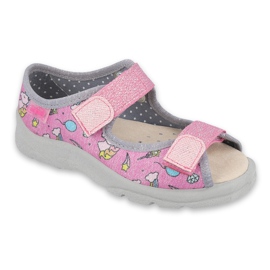 Chaussures enfant Befado 869X136 rose argent gris Chaussures enfant Befado 869X136 rose argent gris