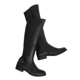 Boots femme noires H9208 Negro le noir