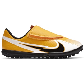 Nike Mercurial Vapor 13 Club Tf PS (V) Junior AT8178 801 chaussures de football orange jaune jaune