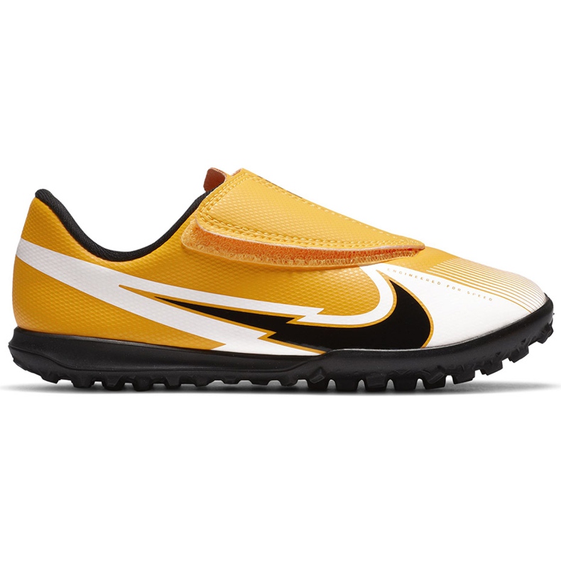 Nike Mercurial Vapor 13 Club Tf PS (V) Junior AT8178 801 chaussures de football orange jaune jaune