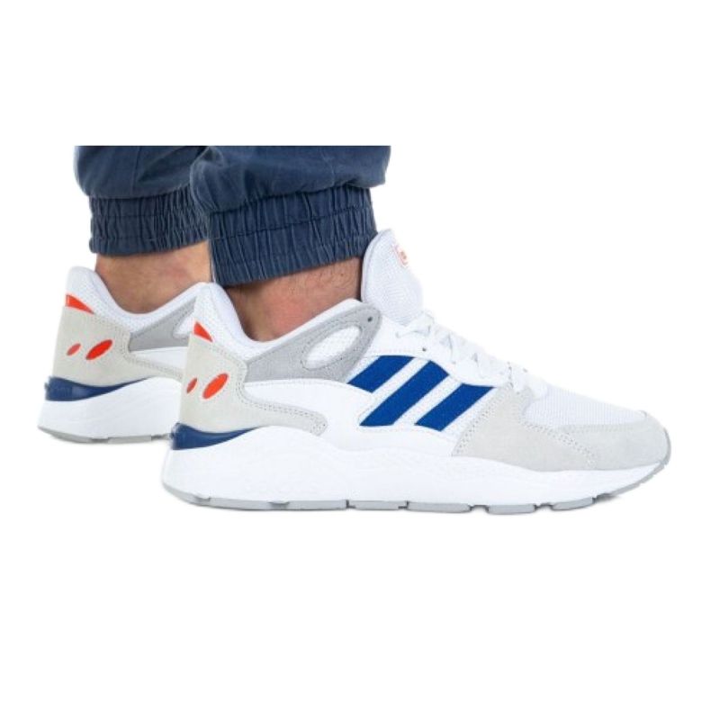 Chaussures Adidas Crazychaos M FW2719 blanche bleu gris