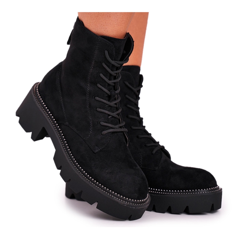 PS1 Bottines Femme Daim Noir Malawi le noir