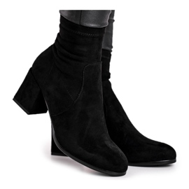 Bottines Merducio en Daim Noir Femme le noir
