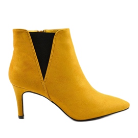 Bottines jaunes à élastique Patter noir