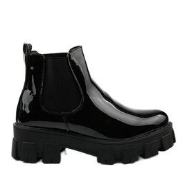 Bottes noires sur la plateforme Lilney NC1086 le noir