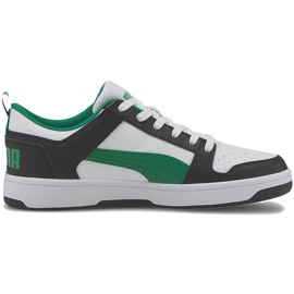Chaussures homme Puma Rebound LayUp Lo Sl blanc-noir-vert 369866 12