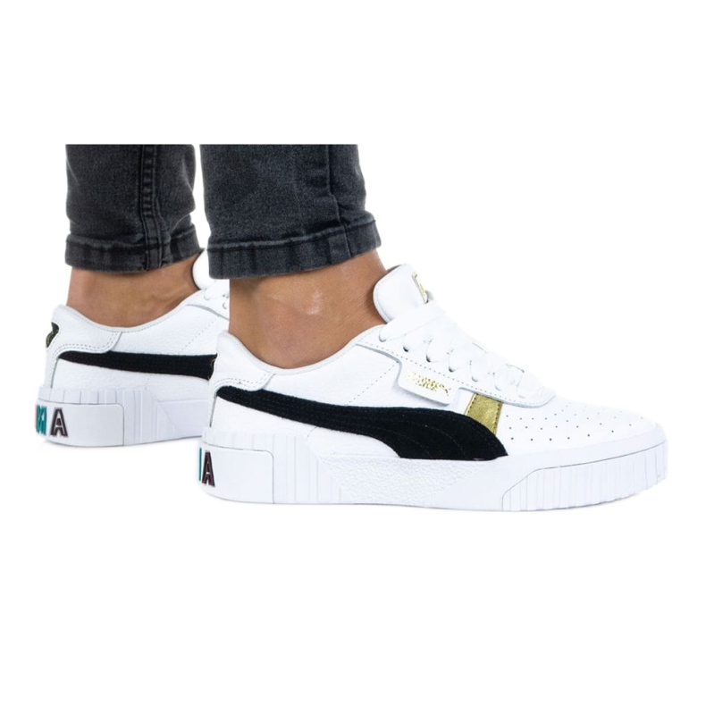 Puma Cali Varsity Wn'S W 374109 01 blanche le noir Puma Cali Varsity Wn'S W 374109 01 blanche le noir