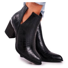 FB1 Bottes À Talons Pour Femmes Noir Ruben