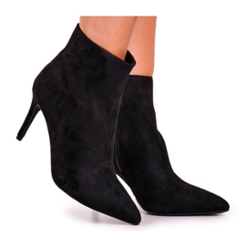 FB1 Bottines Femme À Talons Hauts En Daim Noir Beneco le noir FB1 Bottines Femme À Talons Hauts En Daim Noir Beneco le noir