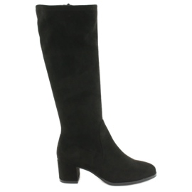 Bottines femme lycra daim Sergio Leone KZ205 noir