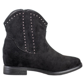 Ideal Shoes Cowgirls noires à la mode
