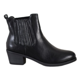 Ideal Shoes Bottes à enfiler classiques le noir