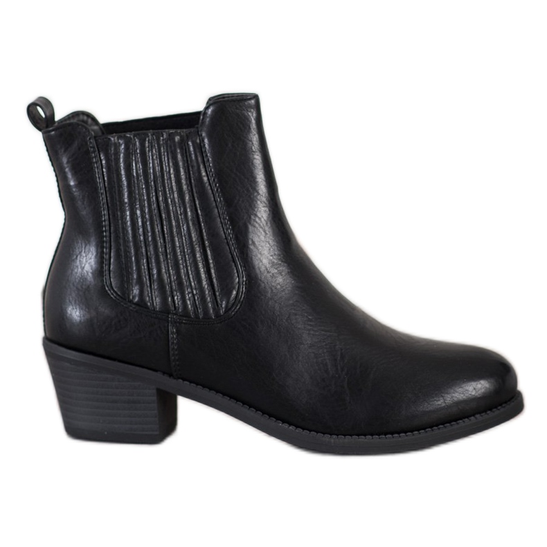 Ideal Shoes Bottes à enfiler classiques le noir