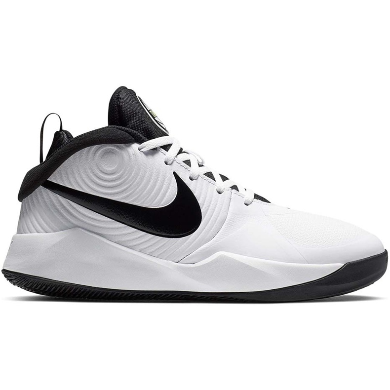Nike équipe Hustle D 9 Gs blanc AQ4224 100 chaussures pour enfants blanche le noir blanche