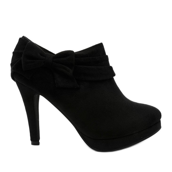 Bottes noires sur un talon haut avec un élastique Fharvix le noir
