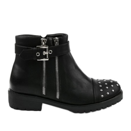 Bottines noires à clous Oress le noir