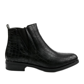 Bottines noires à fermeture éclair de Chesser le noir