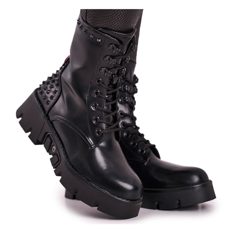 FG2 Bottes pour femmes sur la plate-forme Grunge Black Angels Rock le noir rouge FG2 Bottes pour femmes sur la plate-forme Grunge Black Angels Rock le noir rouge
