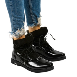 Bottines noires à lacets Merela