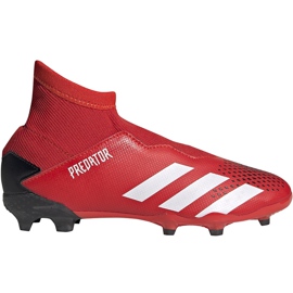 Chaussures de foot Adidas Predator 20.3 Ll Fg Jr EF1907 rouge noir rouge