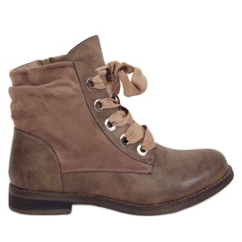 Bottines à lacets, beige 3103 Kaki Bottines à lacets, beige 3103 Kaki