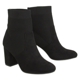 Bottines chaussettes noires 7980-GA Noir le noir