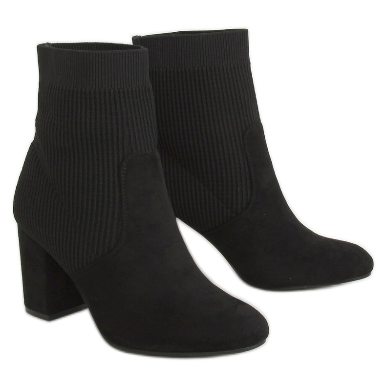 Bottines chaussettes noires 7980-GA Noir le noir