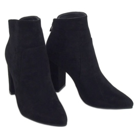 Bottines à talons noires WS006 Noir