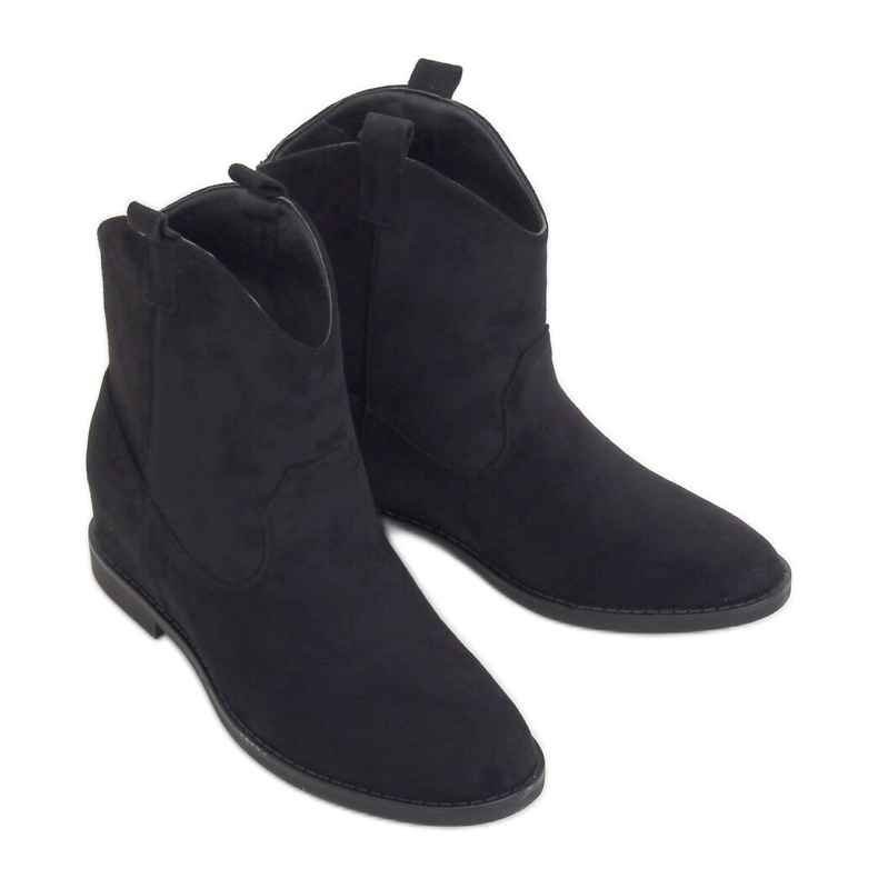 Santiags sur un coin caché noir J936 Noir le noir
