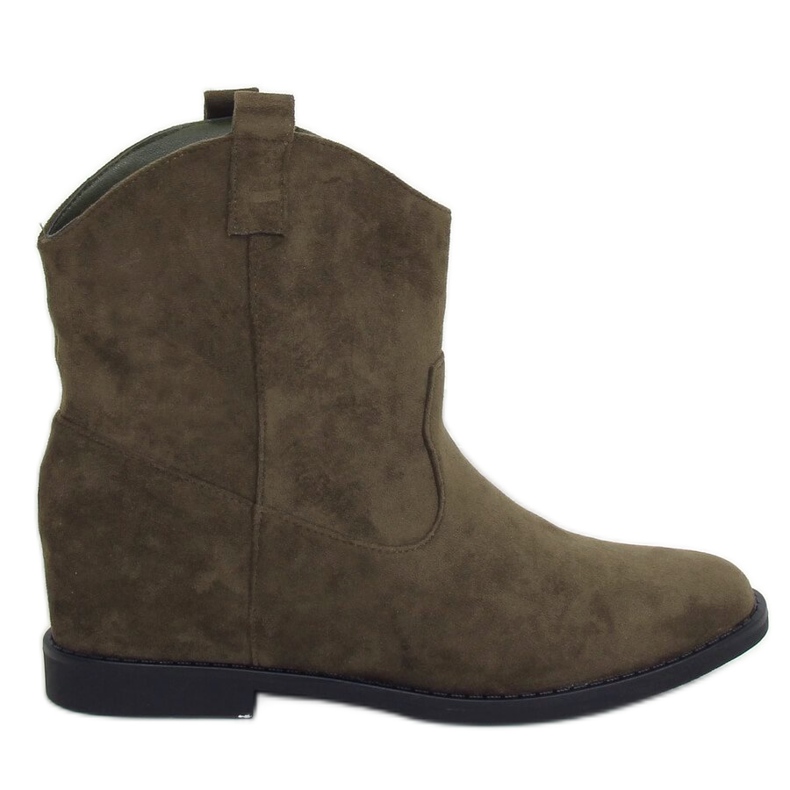 Bottes de cowboy vertes sur un coin caché J936 DK.GREEN