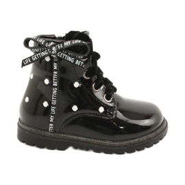 Evento Boots fille, noeud laqué 20DZ60-3246 le noir Evento Boots fille, noeud laqué 20DZ60-3246 le noir