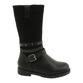 Bottes noires pour filles avec zircones cubiques Evento 20DZ60-3229