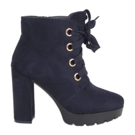 L8126 Bottines compensées bleu marine L8126 Bottines compensées bleu marine