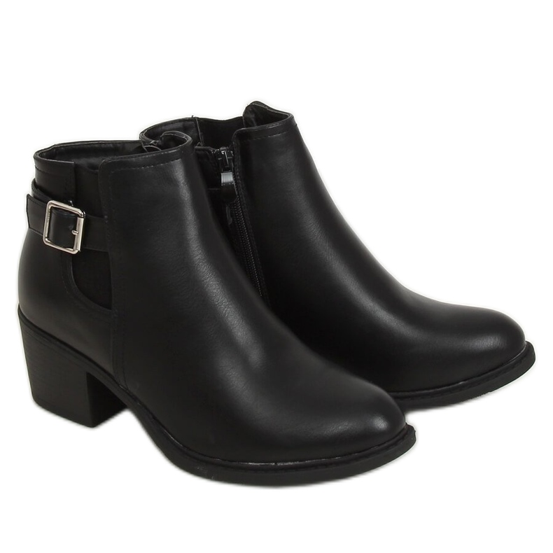 Bottines noires à talons J101 Noir le noir