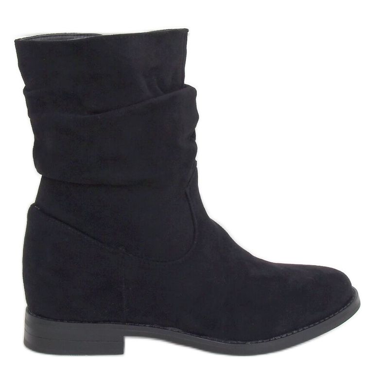 Bottes noires sur un talon compensé caché BJ1536-KB Noir le noir